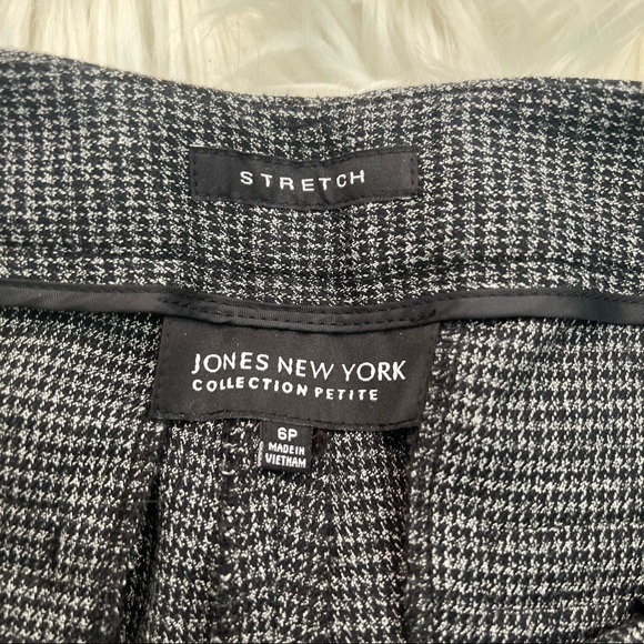 Jones New York Collection Trousers Gray Houndstooth - Picture 7 of 10